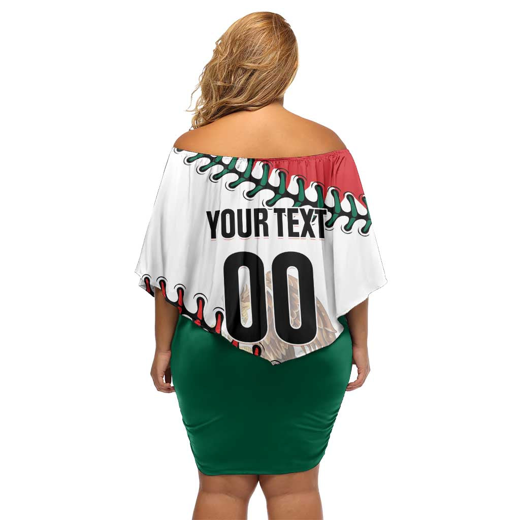 Custom Baseball Mexico Off Shoulder Short Dress Come On Mexican Team