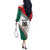 Custom Baseball Mexico Off The Shoulder Long Sleeve Dress Come On Mexican Team