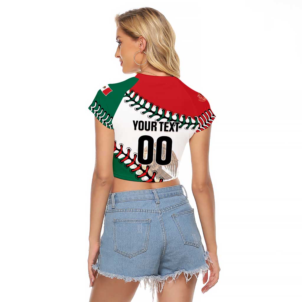 Custom Baseball Mexico Raglan Cropped T Shirt Come On Mexican Team
