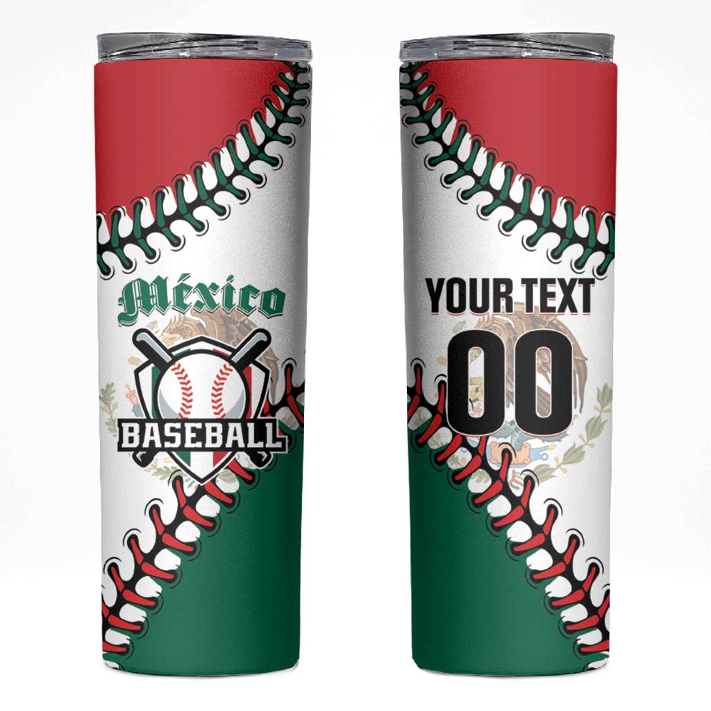 Custom Baseball Mexico Skinny Tumbler Come On Mexican Team