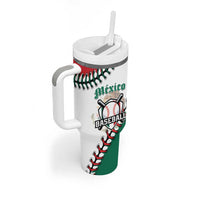 Custom Baseball Mexico Tumbler With Handle Come On Mexican Team