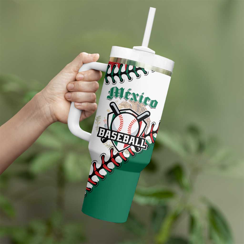 Custom Baseball Mexico Tumbler With Handle Come On Mexican Team