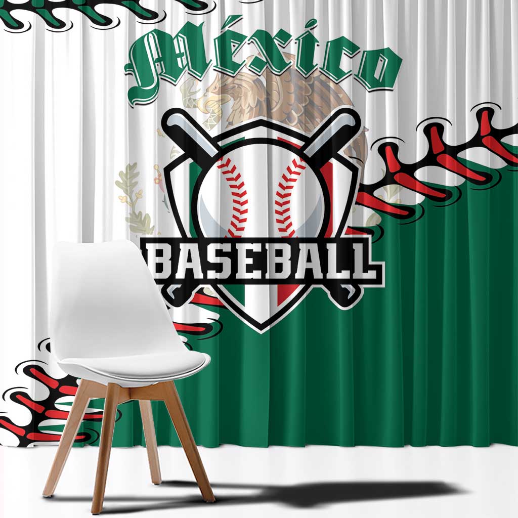 Baseball Mexico Window Curtain Come On Mexican Team