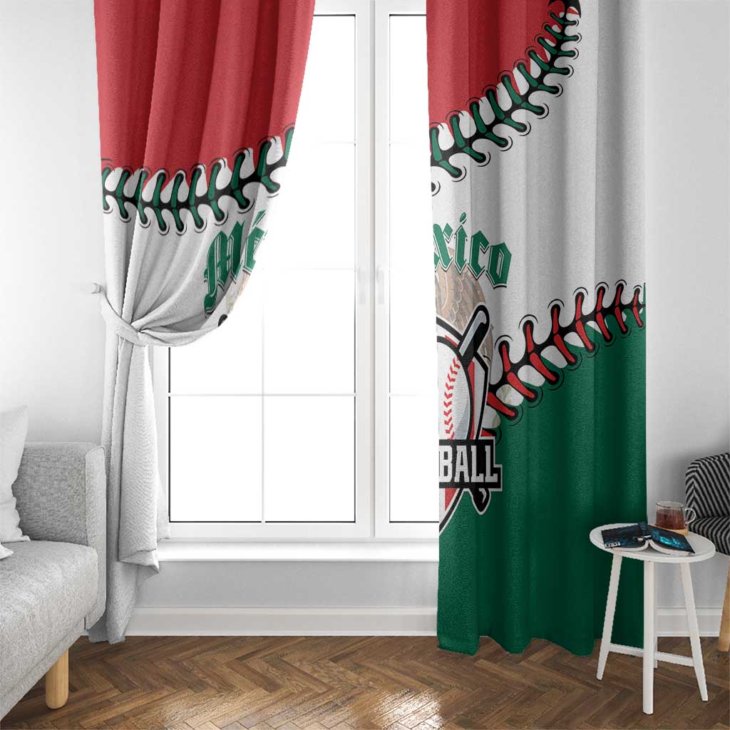 Baseball Mexico Window Curtain Come On Mexican Team