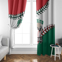 Baseball Mexico Window Curtain Come On Mexican Team