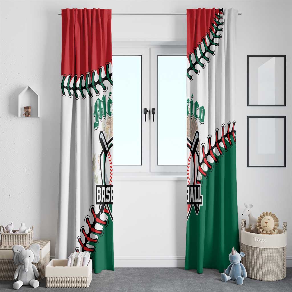 Baseball Mexico Window Curtain Come On Mexican Team