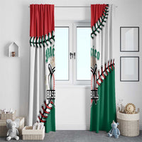 Baseball Mexico Window Curtain Come On Mexican Team