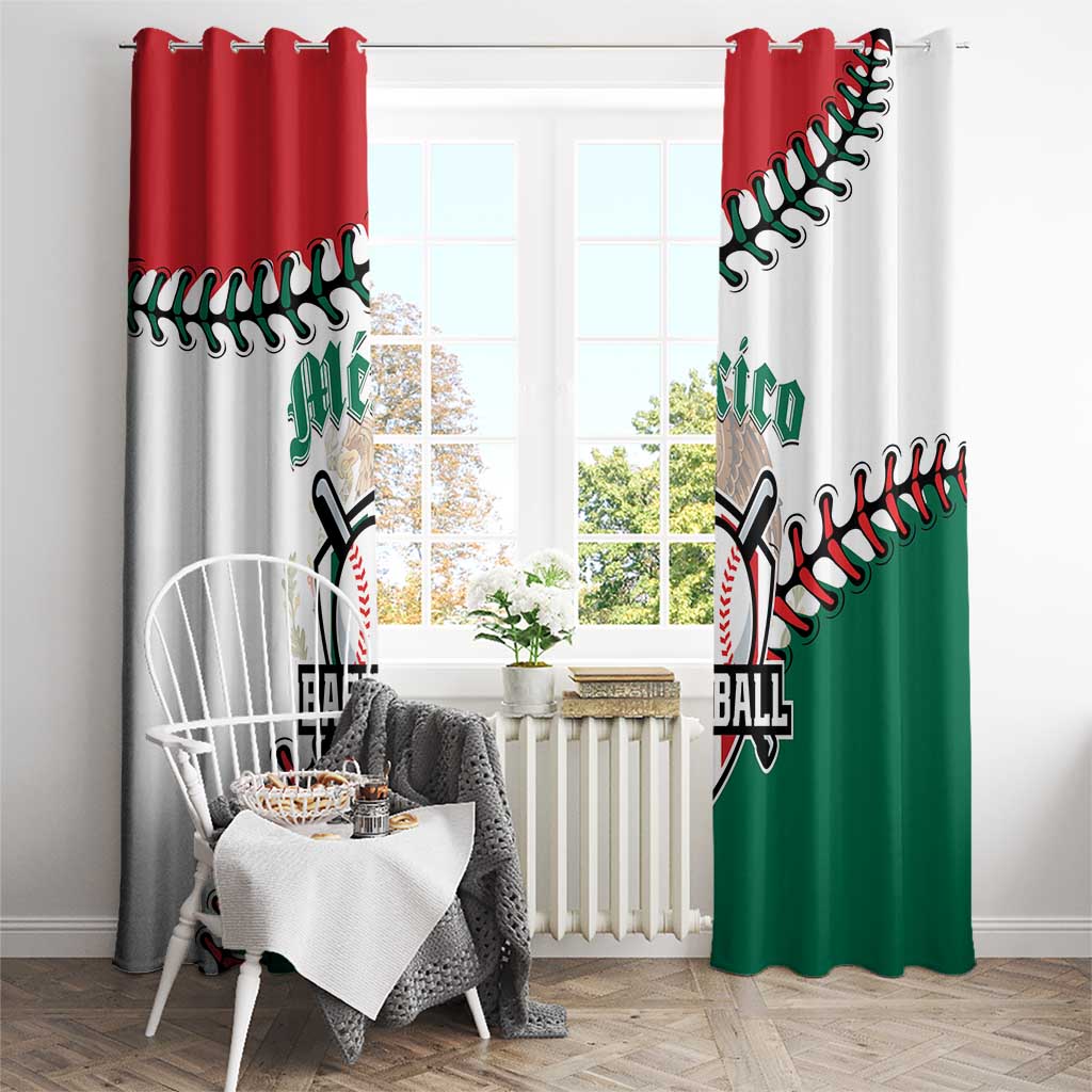 Baseball Mexico Window Curtain Come On Mexican Team