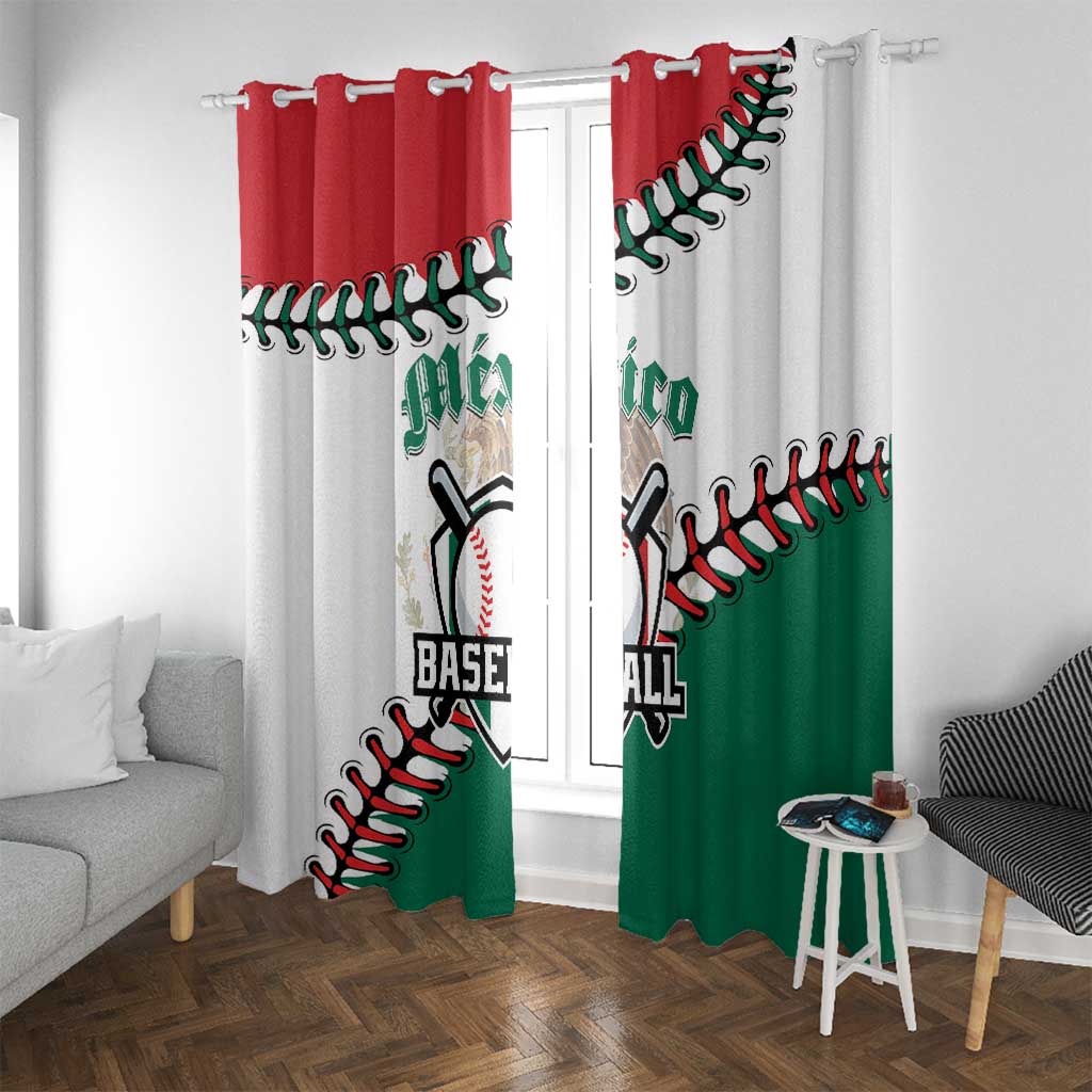 Baseball Mexico Window Curtain Come On Mexican Team