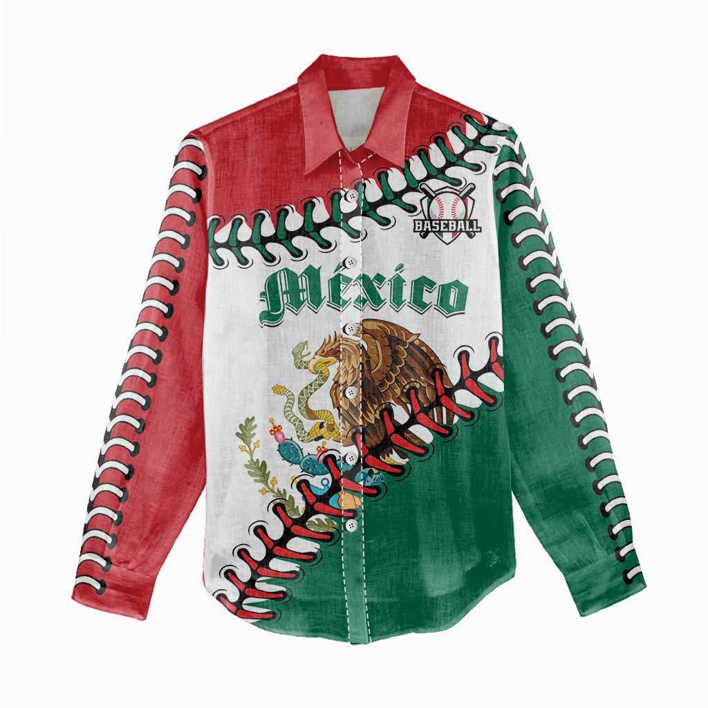 Custom Baseball Mexico Women Casual Shirt Come On Mexican Team
