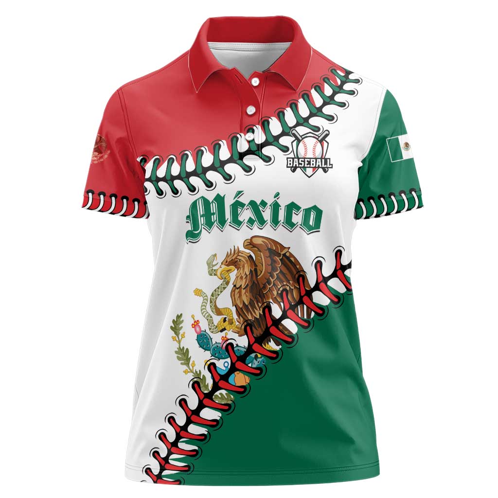 Custom Baseball Mexico Women Polo Shirt Come On Mexican Team