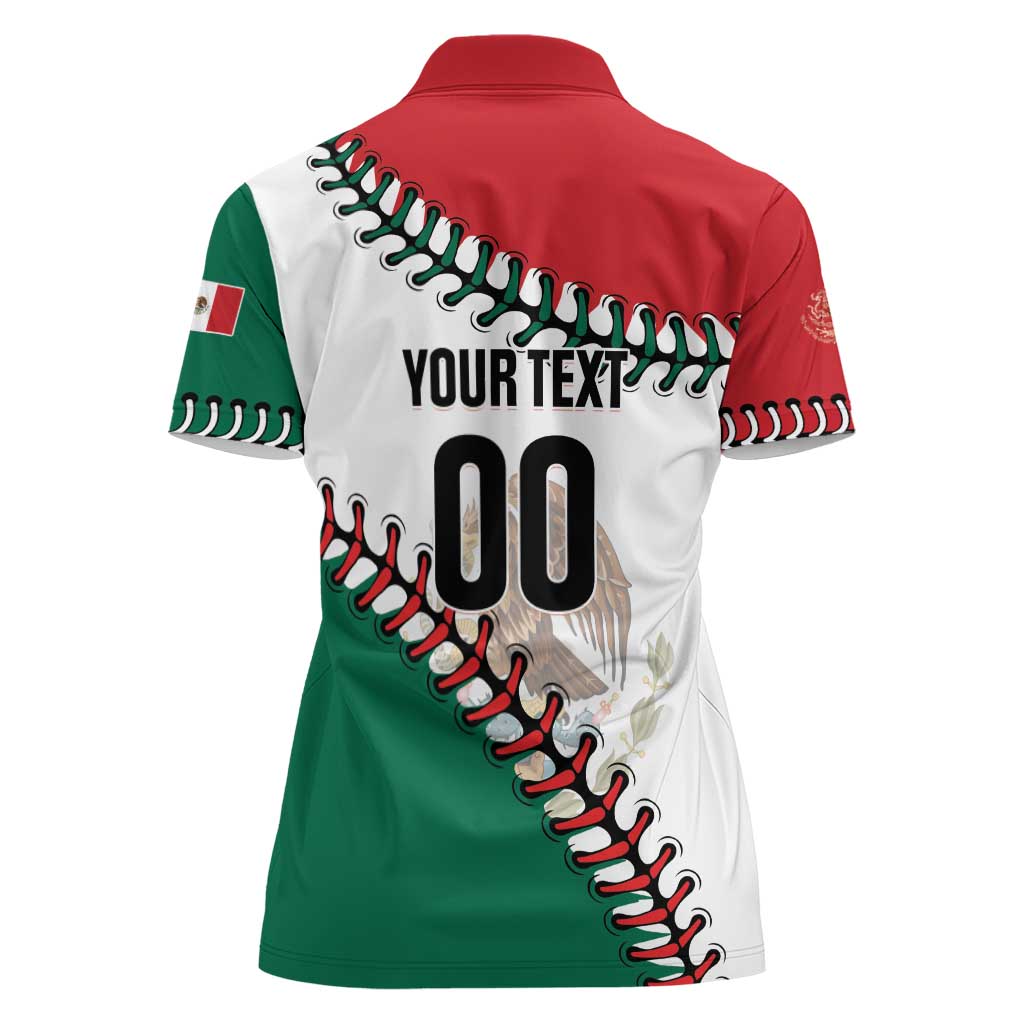 Custom Baseball Mexico Women Polo Shirt Come On Mexican Team