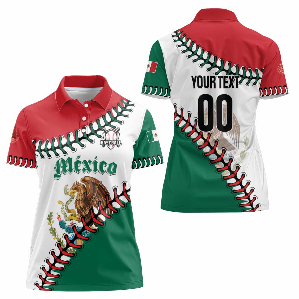 Custom Baseball Mexico Women Polo Shirt Come On Mexican Team