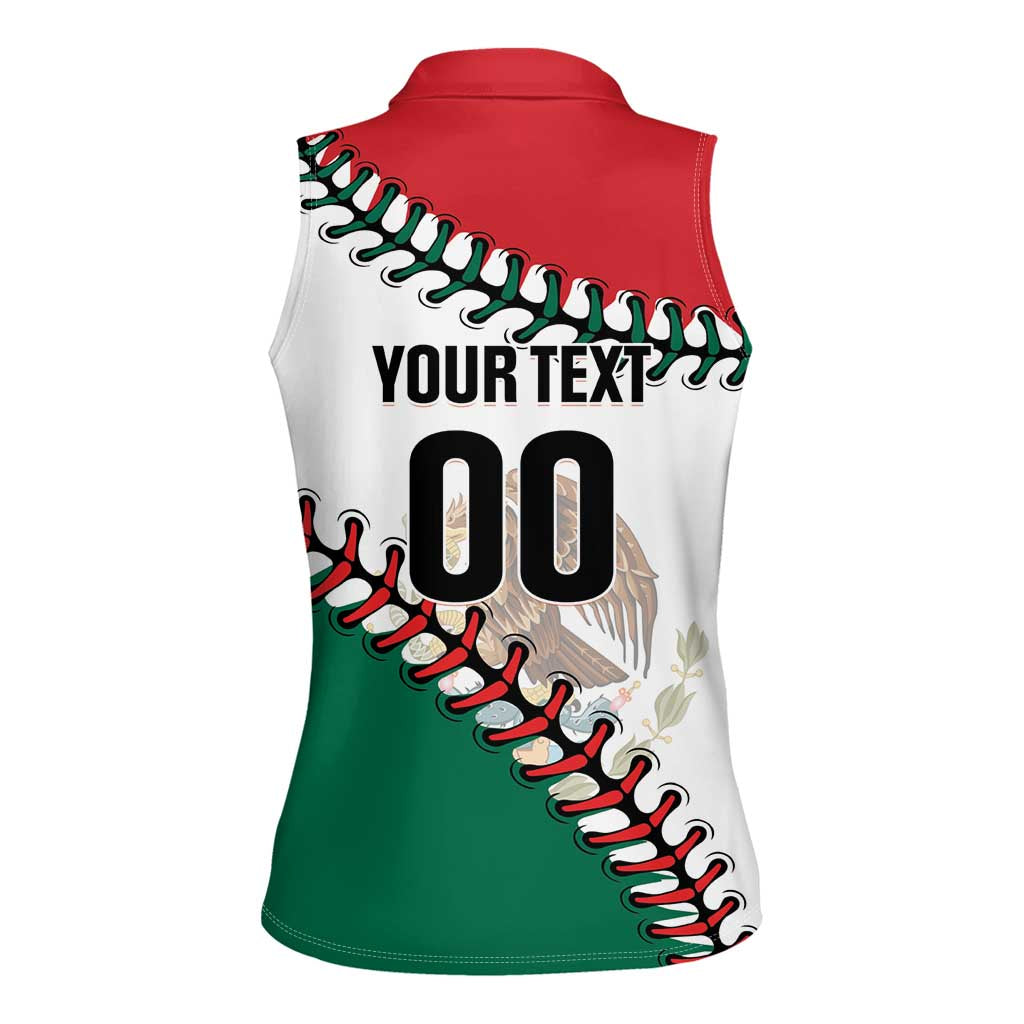 Custom Baseball Mexico Women Sleeveless Polo Shirt Come On Mexican Team