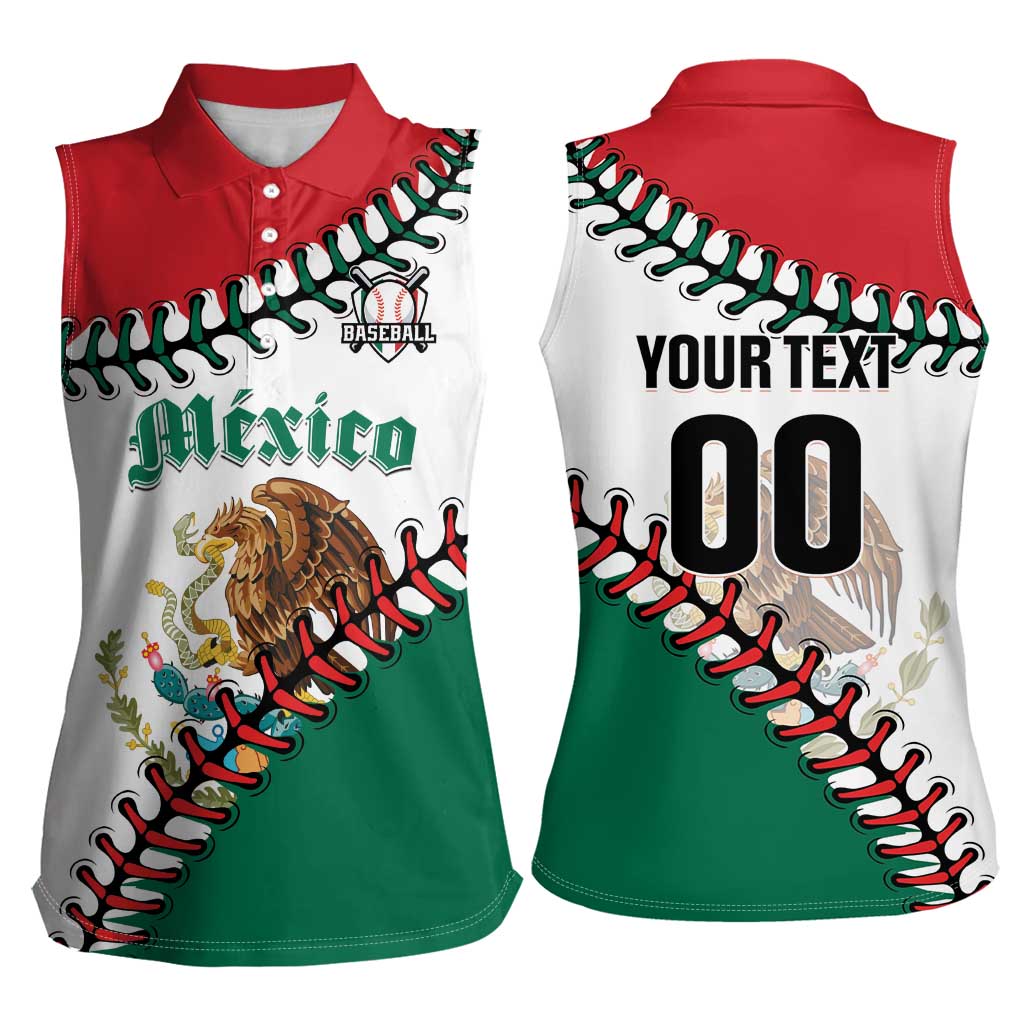 Custom Baseball Mexico Women Sleeveless Polo Shirt Come On Mexican Team