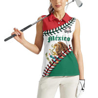 Custom Baseball Mexico Women Sleeveless Polo Shirt Come On Mexican Team
