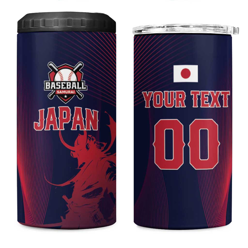 Custom Baseball Japan 4 in 1 Can Cooler Tumbler Japan Samurai Go Champions