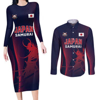 Custom Baseball Japan Couples Matching Long Sleeve Bodycon Dress and Long Sleeve Button Shirt Japan Samurai Go Champions