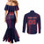 Custom Baseball Japan Couples Matching Mermaid Dress and Long Sleeve Button Shirt Japan Samurai Go Champions