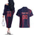 Custom Baseball Japan Couples Matching Off The Shoulder Long Sleeve Dress and Hawaiian Shirt Japan Samurai Go Champions