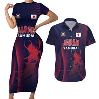 Custom Baseball Japan Couples Matching Short Sleeve Bodycon Dress and Hawaiian Shirt Japan Samurai Go Champions