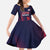 Custom Baseball Japan Family Matching Off The Shoulder Long Sleeve Dress and Hawaiian Shirt Japan Samurai Go Champions