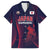 Custom Baseball Japan Family Matching Off The Shoulder Long Sleeve Dress and Hawaiian Shirt Japan Samurai Go Champions