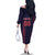 Custom Baseball Japan Family Matching Off The Shoulder Long Sleeve Dress and Hawaiian Shirt Japan Samurai Go Champions