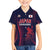 Custom Baseball Japan Family Matching Off The Shoulder Long Sleeve Dress and Hawaiian Shirt Japan Samurai Go Champions