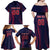 Custom Baseball Japan Family Matching Off Shoulder Maxi Dress and Hawaiian Shirt Japan Samurai Go Champions