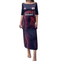 Custom Baseball Japan Family Matching Puletasi and Hawaiian Shirt Japan Samurai Go Champions