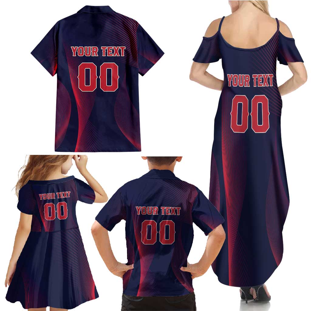 Custom Baseball Japan Family Matching Summer Maxi Dress and Hawaiian Shirt Japan Samurai Go Champions