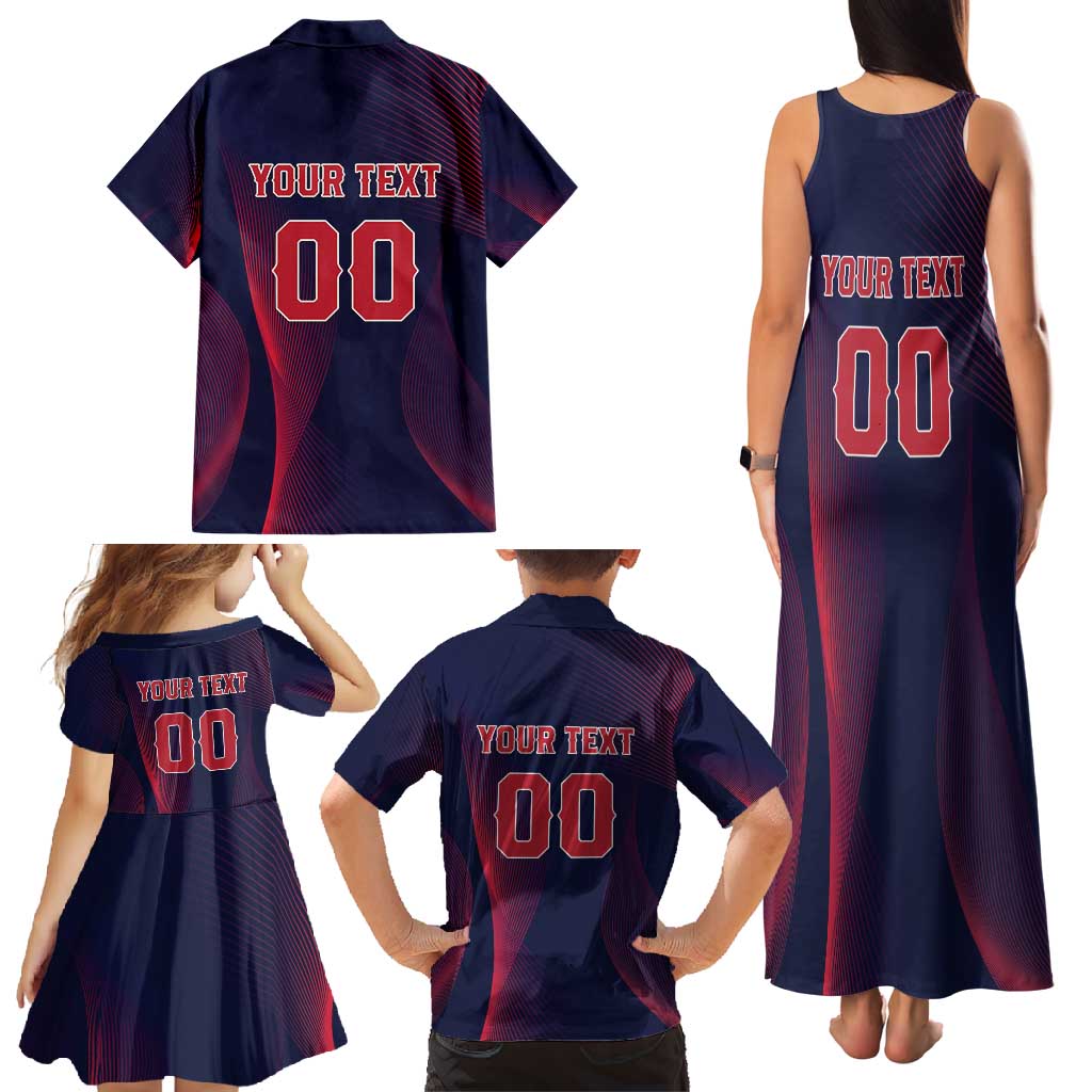 Custom Baseball Japan Family Matching Tank Maxi Dress and Hawaiian Shirt Japan Samurai Go Champions