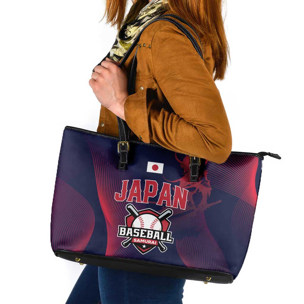 Baseball Japan Leather Tote Bag Japan Samurai Go Champions