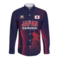 Custom Baseball Japan Long Sleeve Button Shirt Japan Samurai Go Champions