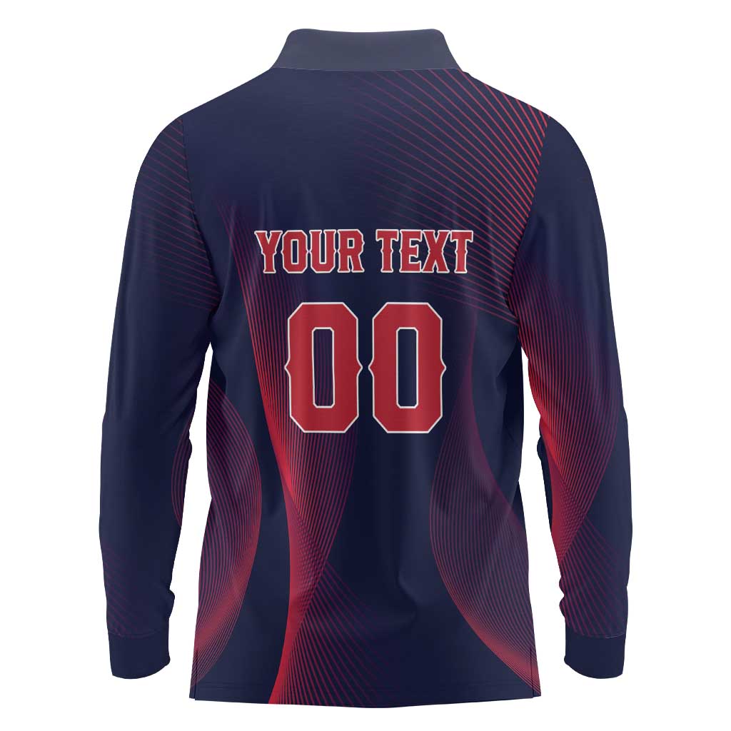 Custom Baseball Japan Long Sleeve Polo Shirt Japan Samurai Go Champions
