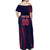 Custom Baseball Japan Off Shoulder Maxi Dress Japan Samurai Go Champions