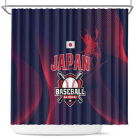 Baseball Japan Shower Curtain Japan Samurai Go Champions