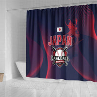 Baseball Japan Shower Curtain Japan Samurai Go Champions