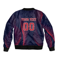 Custom Baseball Japan Sleeve Zip Bomber Jacket Japan Samurai Go Champions