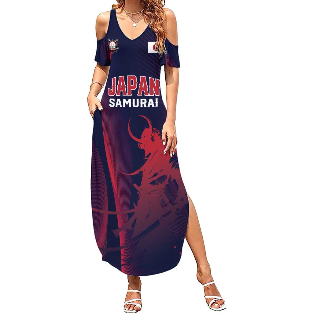 Custom Baseball Japan Summer Maxi Dress Japan Samurai Go Champions