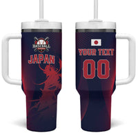 Custom Baseball Japan Tumbler With Handle Japan Samurai Go Champions
