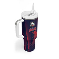 Custom Baseball Japan Tumbler With Handle Japan Samurai Go Champions