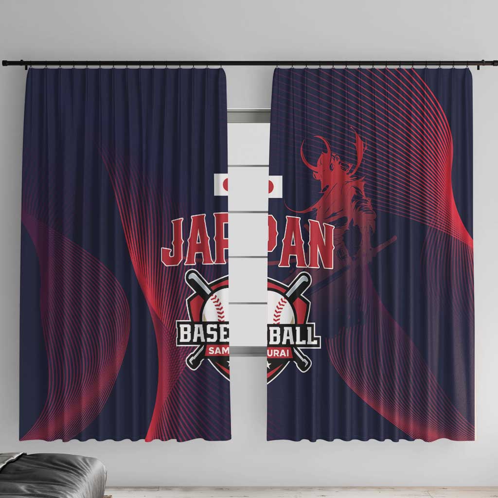 Baseball Japan Window Curtain Japan Samurai Go Champions