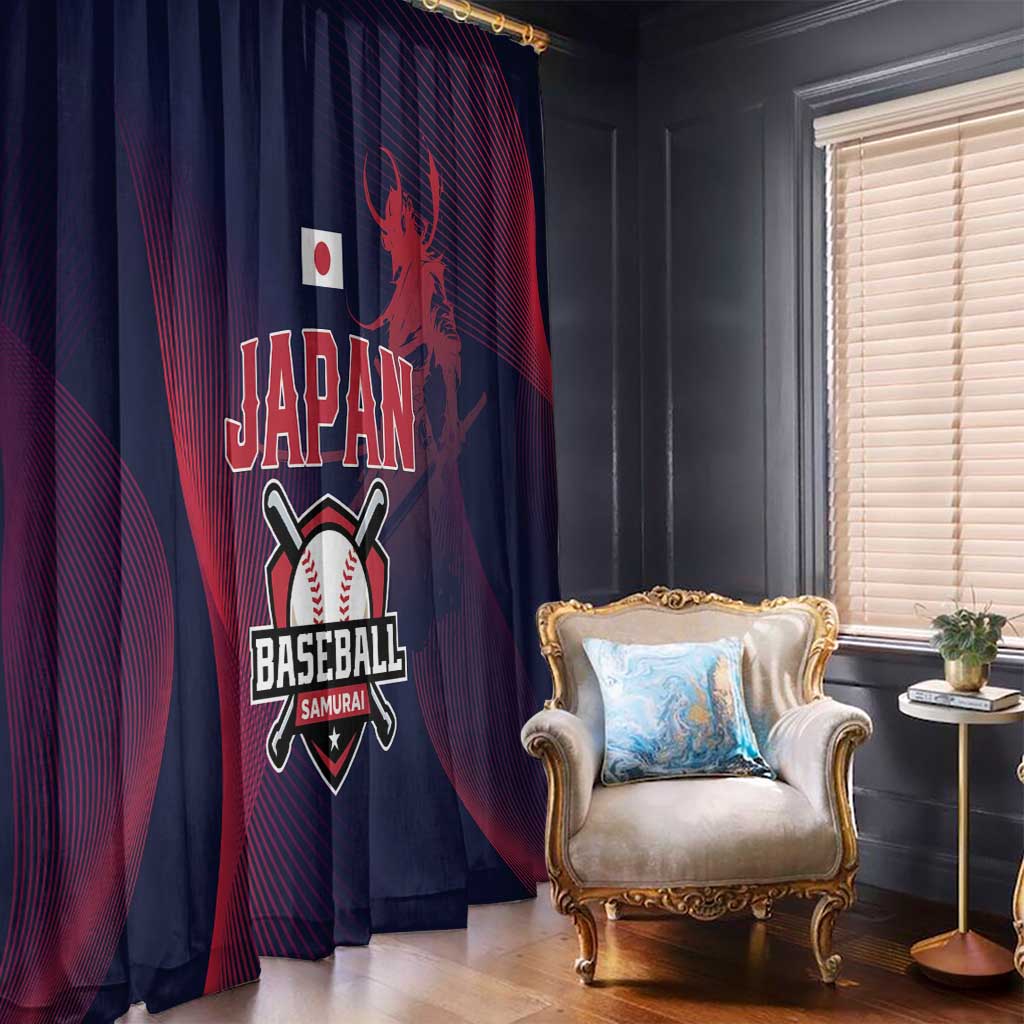 Baseball Japan Window Curtain Japan Samurai Go Champions