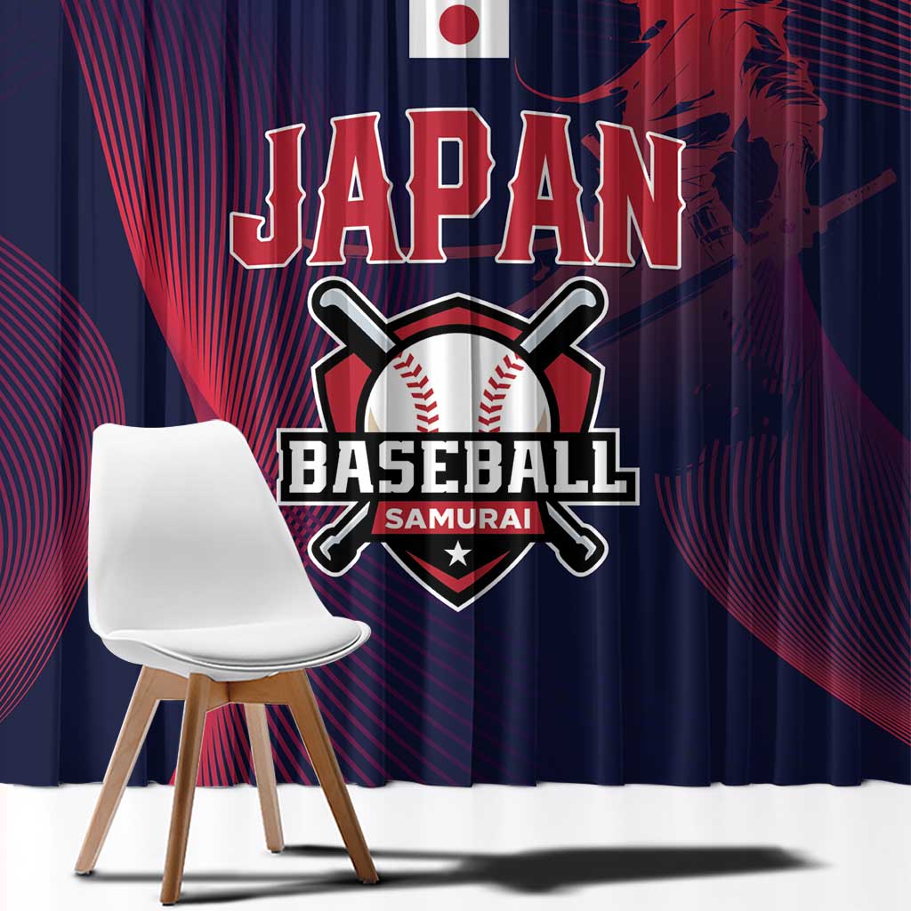 Baseball Japan Window Curtain Japan Samurai Go Champions