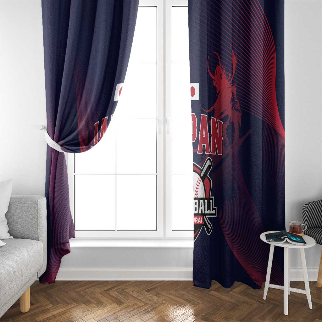 Baseball Japan Window Curtain Japan Samurai Go Champions