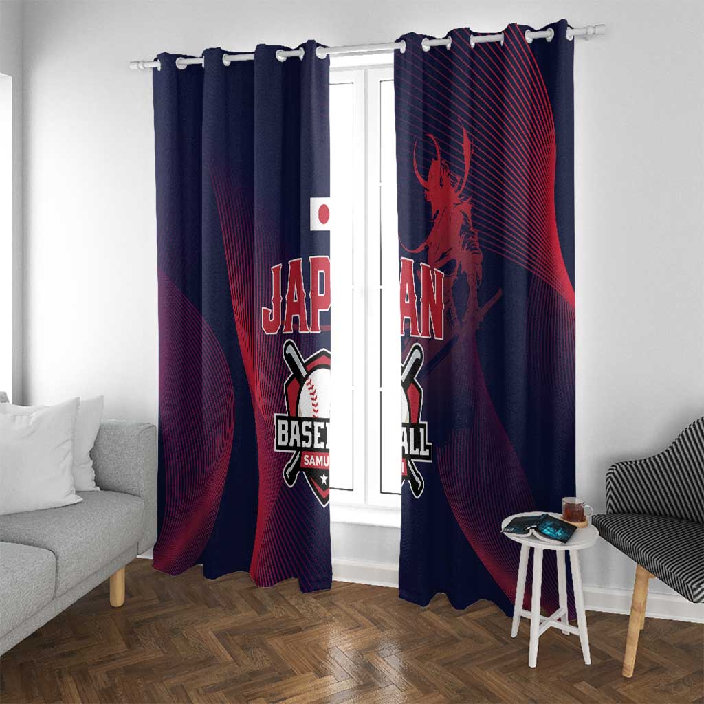 Baseball Japan Window Curtain Japan Samurai Go Champions