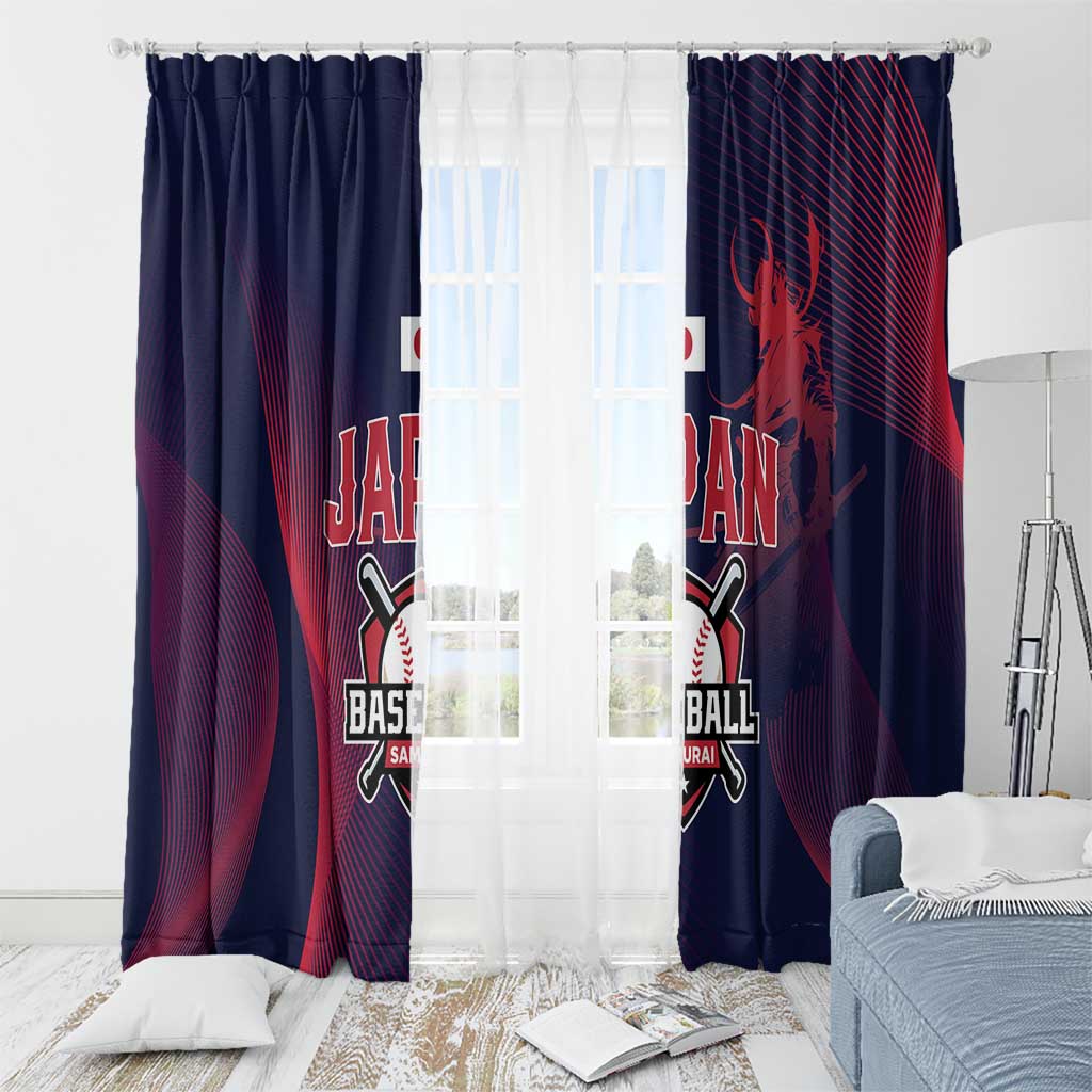 Baseball Japan Window Curtain Japan Samurai Go Champions