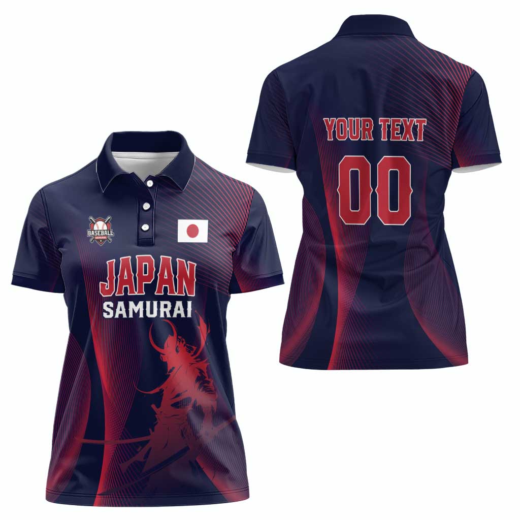 Custom Baseball Japan Women Polo Shirt Japan Samurai Go Champions